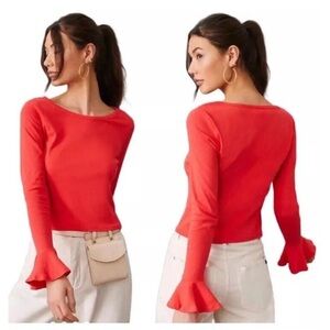 MAEVE By ANTHROPOLOGIE Bell Sleeve Top